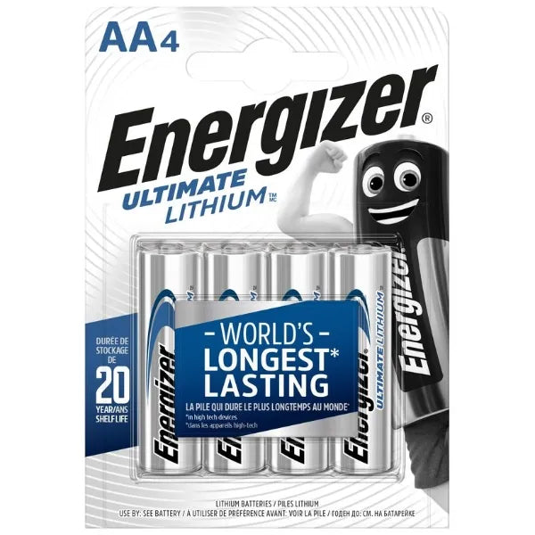 Energizer ultimate L91 AA lithium pack of 4 battery
